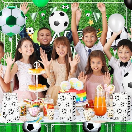 BLMHTWO Paquete de 12 Bolsas de Snack de Fútbol - Bolsas de Regalo con Stickers para Fiestas de Niños y Cumpleaños - imagen 8