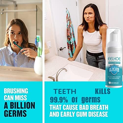 Juego de 3 Piezas de Enjuague Bucal y Espuma de Pasta Dental, Blanqueamiento Dental, Cuidado Oral y Limpieza Profunda para Aliento Fresco. - imagen 3
