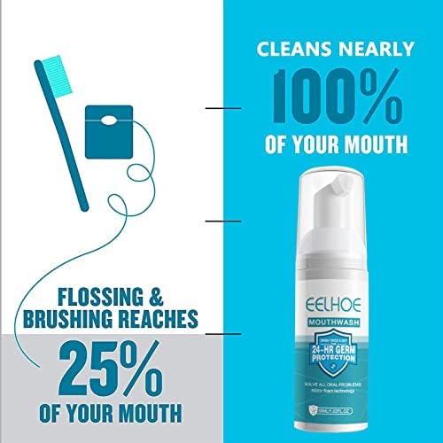 Juego de 3 Piezas de Enjuague Bucal y Espuma de Pasta Dental, Blanqueamiento Dental, Cuidado Oral y Limpieza Profunda para Aliento Fresco. - imagen 4