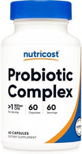 Nutricost Complejo de Probióticos (>1 Billón CFU) 60 Cápsulas - Sin Gluten, No Transgénico - imagen 1
