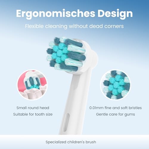 8 Piezas de Cabezas de Repuesto para Cepillos de Dientes Eléctricos Braun Oral B Kids, Cerdas Ultra Suaves - imagen 3