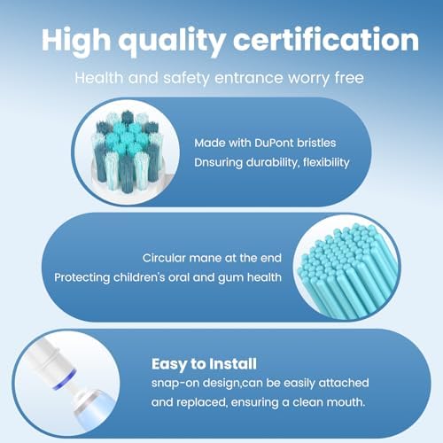 8 Piezas de Cabezas de Repuesto para Cepillos de Dientes Eléctricos Braun Oral B Kids, Cerdas Ultra Suaves - imagen 4