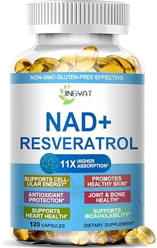 Suplemento JINGYAT 11 en 1 de NAD con Resveratrol, CoQ10, Quercetina, Colágeno y Semilla de Uva para Energía Celular, Enfoque Mental y Antioxidantes - imagen 1
