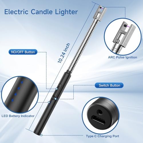 Encendedor Eléctrico Recargable USB Flame Bird - Paquete de 2, Flexible y Multiusos para Velas, BBQ, Chimenea, Cocina y Camping (NO Viene Prellenado) - imagen 5