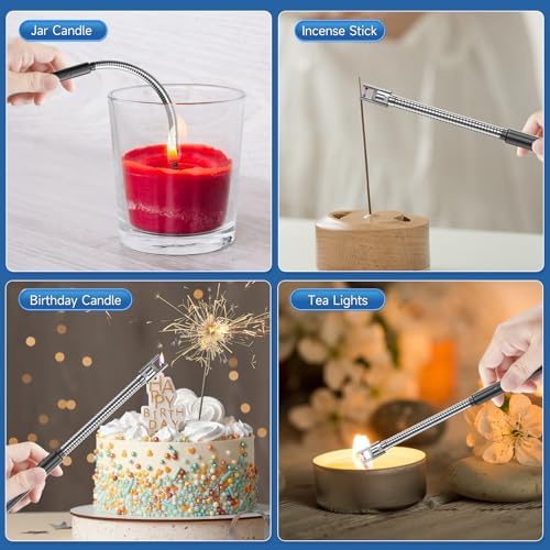 Encendedor Eléctrico Recargable USB Flame Bird - Paquete de 2, Flexible y Multiusos para Velas, BBQ, Chimenea, Cocina y Camping (NO Viene Prellenado) - imagen 6