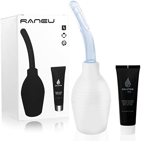 Kit de Bulbo Enema RANEU con Lubricante, Ducha Anal de Materiales Superiores para Hombres y Mujeres, Fabricado con Material Cómodo - imagen 1