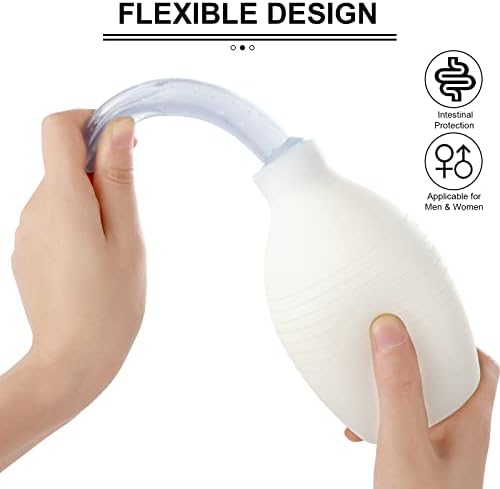 Kit de Bulbo Enema RANEU con Lubricante, Ducha Anal de Materiales Superiores para Hombres y Mujeres, Fabricado con Material Cómodo - imagen 3