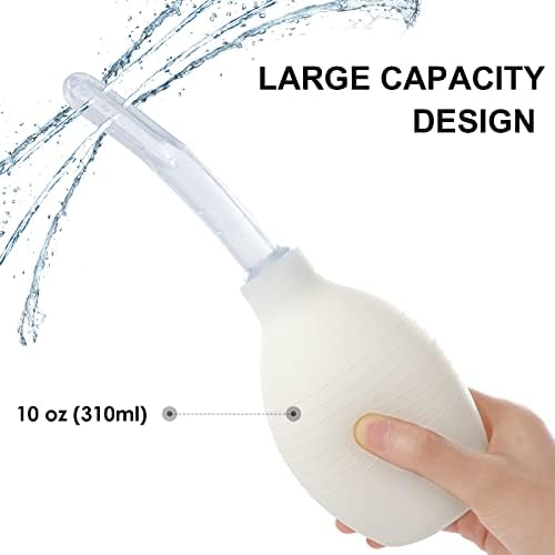 Kit de Bulbo Enema RANEU con Lubricante, Ducha Anal de Materiales Superiores para Hombres y Mujeres, Fabricado con Material Cómodo - imagen 4
