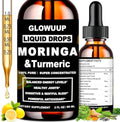 Gotas Líquidas de Moringa Orgánica, Hojas de Moringa Puras con Cúrcuma, Pimienta Negra y Vitamina C E - Antioxidante, Articulaciones, Digestión e - imagen 1