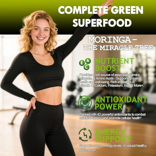 Gotas Líquidas de Moringa Orgánica, Hojas de Moringa Puras con Cúrcuma, Pimienta Negra y Vitamina C E - Antioxidante, Articulaciones, Digestión e - imagen 5