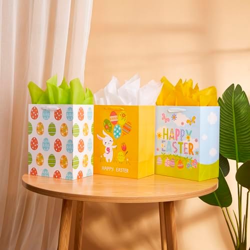 SUNCOLOR Paquete de 3 Bolsas de Regalo Grandes de 13 para Pascua para Niños - imagen 4