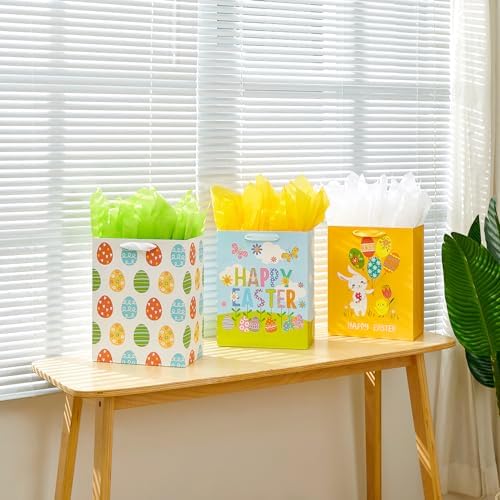 SUNCOLOR Paquete de 3 Bolsas de Regalo Grandes de 13 para Pascua para Niños - imagen 5