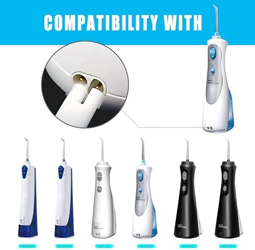 Cargador de Repuesto Pinkind para Waterpik WP360 WP360W WP462 WP462W WP450 WP450W WF-13CD010 YLA-03010, Adaptador AC de 5 pies, Color Blanco - imagen 5