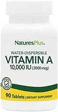 NaturesPlus Vitamina A 10,000 UI - 90 Tabletas Hidrosolubles - Apoyo para Visión, Piel y Sistema Inmunológico - 90 Porciones - imagen 1