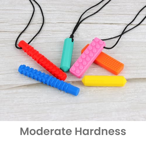 Collar Masticable para Niños Sensibles, Juguetes Sensoriales, 6 Piezas de Silicona de Grado Alimenticio para Autismo, TDAH, Ansiedad y Estimulación - imagen 4