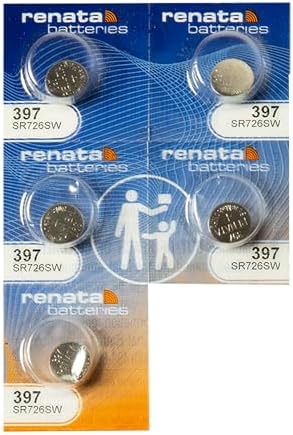Baterías Renata 397 de Óxido de Plata 0% Mercurio (Paquete de 5) - imagen 1