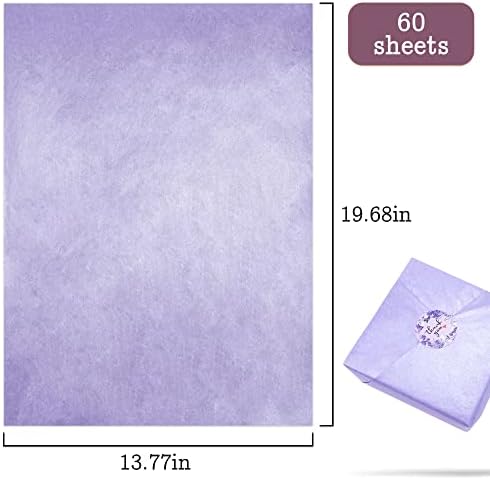 Papel de Seda Metálico Morado MR FIVE, 60 Hojas, 20 x 14, Ideal para Regalos, Cumpleaños, Halloween y Navidad - imagen 3