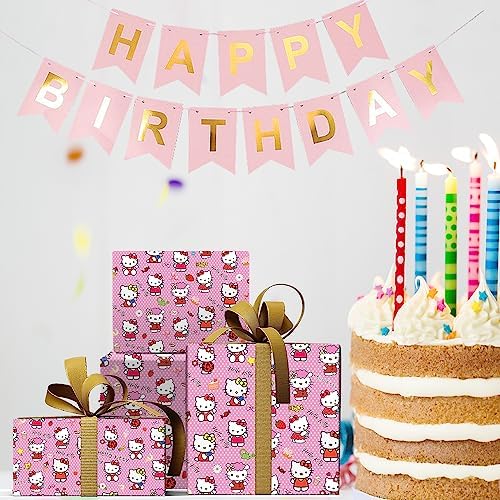Paquete de 5 Hojas de Papel Kraft para Regalos 20 x 30 con Puntos Rosados - Ideal para Cumpleaños, Fiestas y Decoraciones Festivas - imagen 5