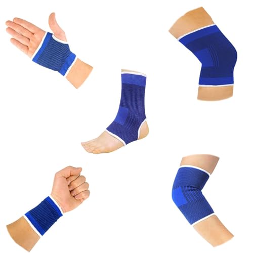 Juego de 10 Soportes de Compresión BNYD para Rodilla, Codo, Muñeca, Palma y Tobillo — Alivio del Dolor, Protección de Lesiones Deportivas, Soporte - imagen 1