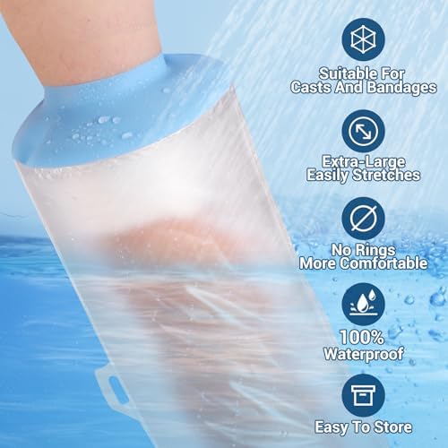 Cubiertas para yeso para ducha, impermeables, extra grandes para adultos, reutilizables, suministros para cuidado de heridas, mantienen el brazo seco - imagen 2