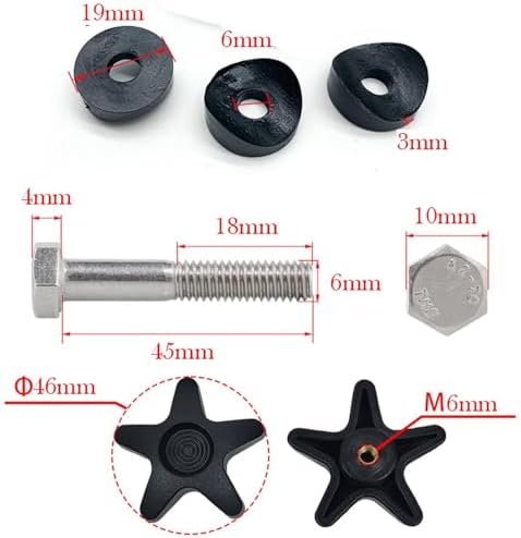 2 Juegos de Perillas de Reemplazo para Andador Rollator, Piezas de Repuesto Drive para Andadores, Accesorios de Ajuste de Brazo (Negro) - imagen 2