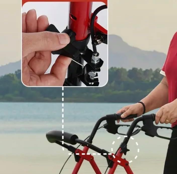 2 Juegos de Perillas de Reemplazo para Andador Rollator, Piezas de Repuesto Drive para Andadores, Accesorios de Ajuste de Brazo (Negro) - imagen 7