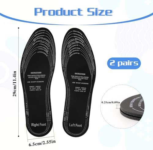 KALIONE 2 Pairs de Plantillas para Zapatos para Mujeres y Hombres, Almohadillas de Espuma Memoria, Insoles Transpirables para Sneakers y Zapatos - imagen 3