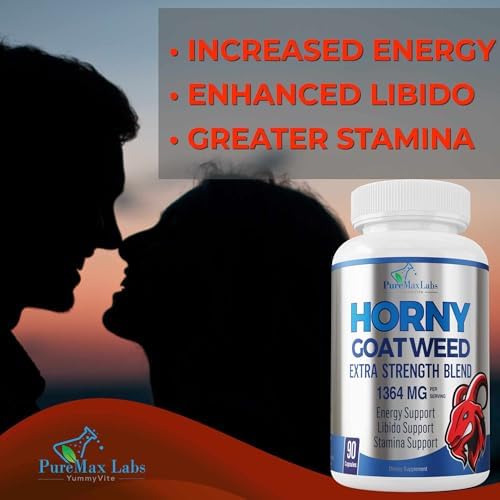 Horny Goat Weed 1364mg Extra Fuerte con Maca, L-Arginina y Ginseng, Aumenta Rendimiento, Energía y Resistencia, Fórmula No GMO, 90 Cápsulas - imagen 4