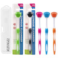Juego de 5 Limpiadores de Lengua y Cepillos para Adultos con Estuche de Viaje, Micro Cerdas (5 Colores) - imagen 1