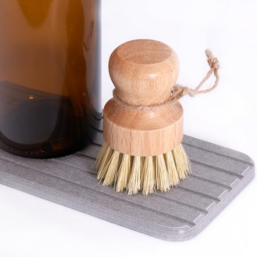 Cepillo de Cocina Diahom de Bambú 3 Piezas con Cuerda para Colgar, Ideal para Limpiar Ollas y Sartenes - imagen 6