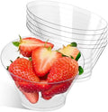 Tazones de Plástico Soelomu de 6 oz, Paquete de 20, Tazones Pequeños Angulados Transparentes para Aperitivos, Postres, Helados, Ensaladas, Papas y - imagen 1