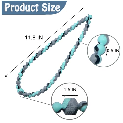 Collar Masticable para Niños Sensory, Diseño Seguro de Una Pieza, Chewies para Autismo, TDAH, SPD, Collar de Silicón para Mamás que Reduce Estrés y - imagen 4