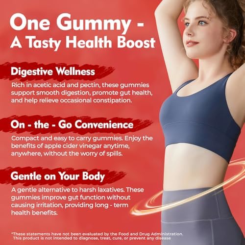 Gomitas de Vinagre de Sidra de Manzana ATLEMISME, 120 piezas (2 meses), Máxima Potencia 1000mg con Vitaminas B y Antioxidantes para Digestión, - imagen 5