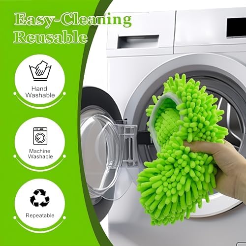 Paquete de 4 Almohadillas de Chenille Reforzadas UFOGIFF Compatibles con Mops Swiffer y Mops de 10-12 Pulgadas, Reutilizables y Lavables para Pisos - imagen 4