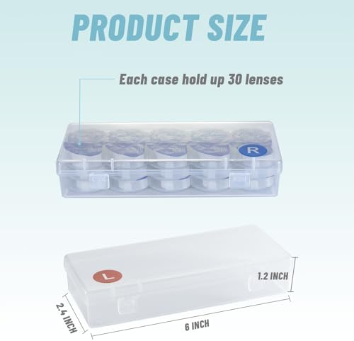 Estuche Organizador de Lentes de Contacto JynJyn, 2 Piezas, Portátil, Almacena 30 Lentes Cada Uno, Ideal para Lentes Desechables Diarios - imagen 2