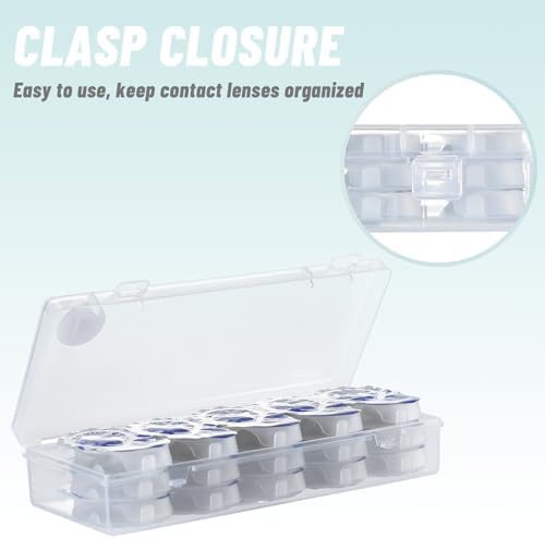 Estuche Organizador de Lentes de Contacto JynJyn, 2 Piezas, Portátil, Almacena 30 Lentes Cada Uno, Ideal para Lentes Desechables Diarios - imagen 3