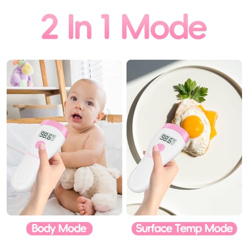 Termómetro Digital Sin Contacto Snomd, Termómetro Infrarrojo 2 en 1 para Adultos, Niños y Bebés con Alarma de Fiebre y Lectura Instantánea, Precisión - imagen 2