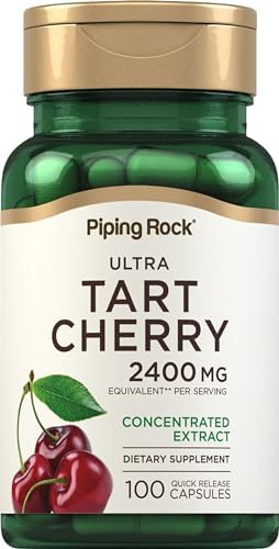 Cápsulas de Cereza Ácida Piping Rock | 100 Contenido | Extracto Concentrado | Suplemento Sin OGM y Sin Gluten - imagen 1