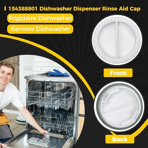 Tapa de dispensador de enjuague WFRWFR 154388801 para lavavajillas Frigidaire Kenmore, reemplaza 890363 AP2109579 PS421128 EAP421128 - imagen 4