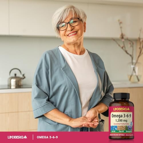 Suplementos Lindberg Omega 3 6 9 | 1200mg | 90 Cápsulas Blandas | Ácidos Grasos Esenciales | Aceite de Pescado, Linaza y Borraja | Sin OGM, Sin Gluten - imagen 6