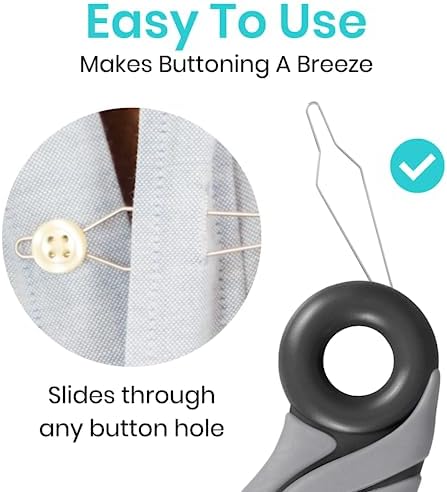 Gancho de botón Vive con agujero para el dedo - Asistente para cerrar cremalleras - Herramienta de ayuda para vestirse - Dispositivo para artritis y - imagen 4
