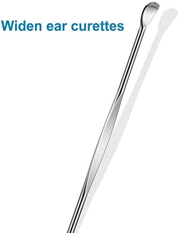Juego de 10 piezas de limpiadores de oídos de metal plateado, cucharas para cerumen y herramientas colgantes para limpieza de oídos - imagen 3