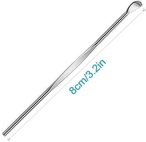 Juego de 10 piezas de limpiadores de oídos de metal plateado, cucharas para cerumen y herramientas colgantes para limpieza de oídos - imagen 4