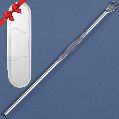 Juego de 10 piezas de limpiadores de oídos de metal plateado, cucharas para cerumen y herramientas colgantes para limpieza de oídos - imagen 7