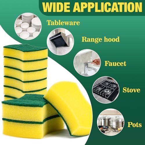 Esponjas de Limpieza MAQIHAN 18 Piezas - Esponjas de Fregar Reutilizables de Doble Cara para Cocina, Platos, Ollas y Sartenes, Sin Rayar. - imagen 5