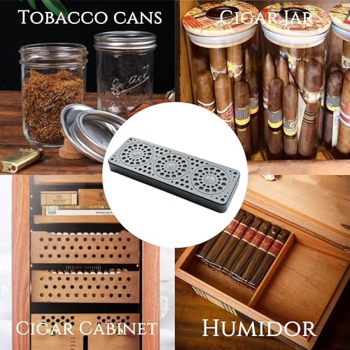 Humidificadores para Cigarros ZrCoin, Paquete de 2, Rectángulo Negro, Humidor con Ventanas Triples, Mantiene la Humedad y Frescura - imagen 6