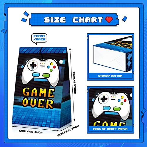 Pajean 24 Pzs Bolsa de Regalo para Juegos, Suministros para Fiesta de Videojuegos, Favor de Fiesta Gamer con 30 Pzs de Stickers para Decoraciones de - imagen 2