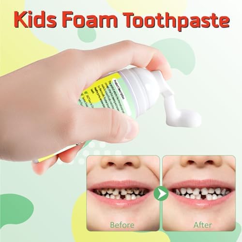 Pasta de Dientes Espuma para Niños 2 Piezas, Pasta de Dientes de Mousse con Flúor para Niños, Sabor Fresa y Sandía, Anti-Cárcies para Niños 3+ Años - imagen 7