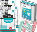 Palillos de Hilo Dental, Flossers para Adultos, 1 estuche recargable y 3 estuches portátiles, 442 piezas (Blanco) - imagen 1