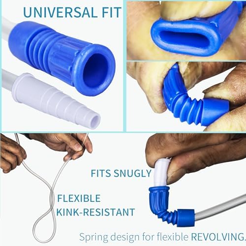 VWJ Paquete de 10 Tubos de Extensión de 20 Pulgadas para Bolsa de Pierna – Manguera de Drenaje Flexible y Libre de Látex con Conector – Ajuste - imagen 4